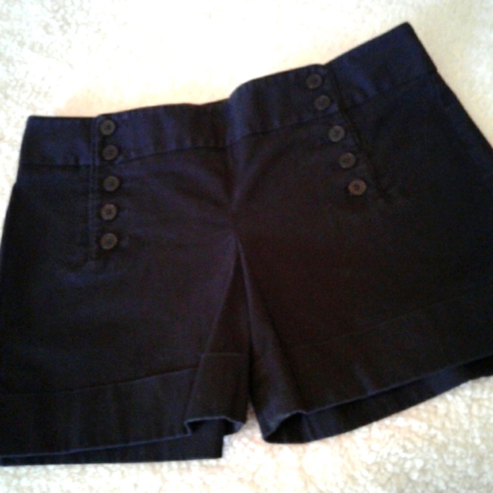 Express Design Studio Black Button-Front Shorts - image 1